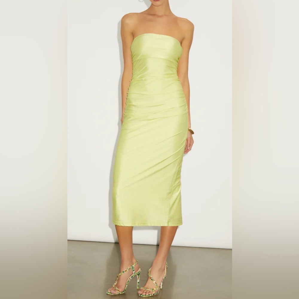 Lulu's Strapless Lime Dress